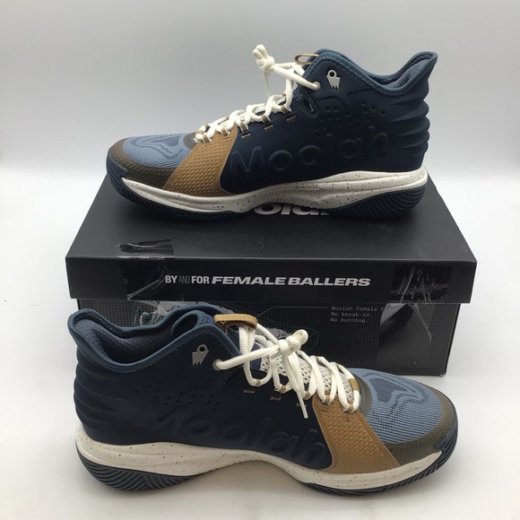 Moolah Kicks Neovolt Pro v3 Womens Basketball Shoes Blue Bronze Size 12 NEW - Picture 2 of 6